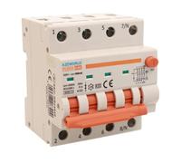 Interrupteur différentiel magnétothermique triphasé 380 V type A 300 mA 40 A C40, 4P véritable (pas 3P+N), courbe C 6 kA, double levier avec diagnostic visuel, 4 modules DIN, série PL8M4