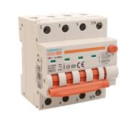 Interrupteur différentiel magnétothermique triphasé 380 V type A 40 A C40, 4P réel (NO 3P+N), courbe C 6 kA 30 mA, double levier avec diagnostic visuel, 4 modules DIN, série PL8M4