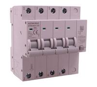 Interrupteur différentiel magnétothermique triphasé 380 V type A 80 A C80, 4P réel (no 3P+N), courbe C 10 kA 30 mA / 0,03 A, 4 pôles 5 modules DIN, série GYM10LE-125