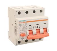 Interrupteur différentiel magnétothermique triphasé type A, 32 A C32, RCBO 3P+N 6 kA 30 mA courbe C 380 V, 4 modules DIN, série PL8M4 professionnelle électromagnétique