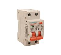 Interrupteur différentiel magnétothermique type A 300 mA, 20 A C20, RCBO 1P+N 6 kA courbe C, double levier avec diagnostic visuel, 2 modules DIN, série PL8HM électromagnétique