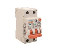 Interrupteur différentiel magnétothermique type A 300mA 20A B20, bipolaire 2P réel (NO 1P+N), courbe B 6kA, double levier avec diagnostic visuel, 2 modules DIN, série PL8M2