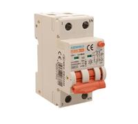 Interrupteur différentiel magnétothermique type A 40 A C40, bipolaire 2P vrai (NO 1P+N), courbe C 6 kA 30 mA, double levier avec diagnostic visuel, 2 modules DIN, série PL8M2