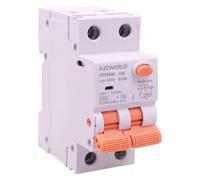 Interrupteur différentiel magnétothermique type A 40 A C40, RCBO 1P+N 6 kA 30 mA Courbe C, Double Levier avec Diagnostic visuel, 2 modules DIN, série GYR9NM électromagnétique