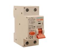 Interrupteur Différentiel Magnétothermique Type F 10A C10, RCBO Type F Courbe C 6kA 30mA, 1P+N 2 Modules DIN, Pour Pompes à Chaleur, Climatiseurs, Lave-linge, Moteurs contrôlés par Onduleur