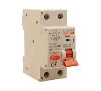 Interrupteur Différentiel Magnétothermique Type F 16A C16, RCBO Type F Courbe C 6kA 30mA, 1P+N 2 Modules DIN, pour pompes à chaleur, climatiseurs, machines à laver, moteurs contrôlés par inverseur