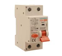 Interrupteur Différentiel Magnétothermique Type F 20A C20, RCBO Type F Courbe C 6kA 30mA, 1P+N 2 Modules DIN, pour pompes à chaleur, climatiseurs, machines à laver, moteurs contrôlés par inverseur