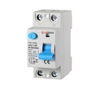 Interrupteur différentiel pur 25 A 2 pôles 2P 220 V 6 kA 30 mA 2 modules DIN, RCCB C25