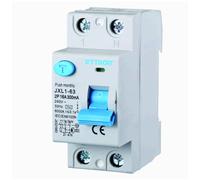 Interrupteur différentiel pur, 2P 2 pôles, occupe 2 modules, type AC, 220V 230V AC, 16A C16, 300mA, 6KA 6000A, RCCB, montage sur rail DIN
