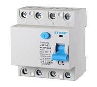 Interrupteur différentiel pur, 4P 4 pôles 30 mA 6 kA 380 V, sauvetage différentiel, occupe 4 modules DIN, RCCB 4P 30 mA C63 63 A