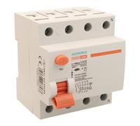 Interrupteur différentiel pur, sauveteur triphasé 300 mA type A 100 A, RCCB 3P+N 10 kA 380 V, 4 modules DIN, série PR8 HM électromagnétique, certifié IEC61008-1