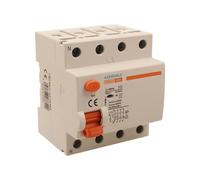 Interrupteur différentiel pur triphasé 63A, sauveteur 30 mA 6 kA, RCCB 3P+N 380 V, 4 modules DIN, série PR8 HM, certifié IEC61008-1