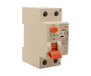 Interrupteur différentiel pur type B 300 mA, disjoncteur différentiel type B 25 A, RCCB 1P+N 10 kA 220 V, 2 modules DIN, série PR8HM électromagnétique, certifié IEC61008-1