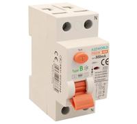 Interrupteur différentiel pur type B 300 mA, disjoncteur différentiel type B 40 A, RCCB 1P+N 10 kA 220 V, 2 modules DIN, série PR8HM électromagnétique, certifié IEC61008-1