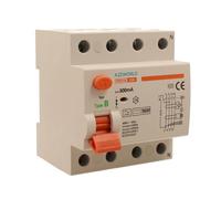 Interrupteur différentiel pur type B triphasé, sauveteur 300 mA 25 A, RCCB 3P+N 10 kA 380 V, 4 modules DIN, série PR8 HM électromagnétique, certifié IEC61008-1