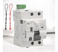 Interrupteur différentiel réarmable automatique super immunisé Classe A 40A 30mA 6kA différentiel réarmable pour rail DIN (câbles de connexion inclus).