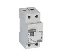 Interrupteur différentiel RX 2P 230V~ 25A typeAC 30mA 2 modules LEGRAND 402024