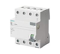 Interrupteur différentiel - SIEMENS - 5SV4344-0 - 4 pôles - 40 A - 30 mA - Intérieur