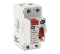 Interrupteur différentiel - THOMSON - 63A type AC - 30mA - Gris - Intérieur