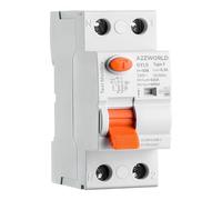 Interrupteur Différentiel Type F 63A 300mA 1P+N 6kA, 2 Modules DIN, Sélectif 0,3A, Protection Onduleur, Pompe à Chaleur