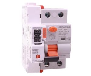 Interrupteur Différentiel WiFi Type F 25A 300mA, Réenclenchement Auto, APP Tuya Smart Life, Sélectif 0,3A, 1P+N, 3 Modules