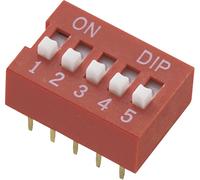 Interrupteur DIP TRU COMPONENTS 709451 Nombre de pôles 5 standard