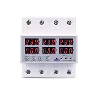 Interrupteur Disjoncteur Miniature 100A 3 Phases Voltmètre De Volume Rail DIN AMMÈTRÈRE RÉGLABLE OVER ET SOUS TENSION DE COURANT LA LIMITE PROTECTION VERSION PROTECTEUR RELAIS
