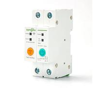 Interrupteur Disjoncteur Miniature 2P 63A DIN Rail Disjoncteur WIFI Smart Switch Télécommande Par Home Avec Protection Contre Les Fuites(63A)