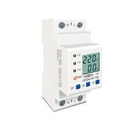 Interrupteur Disjoncteur Miniature Rail DIN RÉGLABLE SUR LA TENSION DE PROTECTEUR DISPOSITIF PROTECTION LIMITE COURANT Voltmètre KWh 63A 80A 110V 230V(63A Top input)