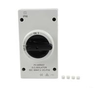 Interrupteur d'isolation rotatif photovoltaïque - Interrupteur d'installation solaire efficace - 32 A 1000 VDC - Isolateur rotatif pour systèmes photovoltaïques avec déconnexion rapide