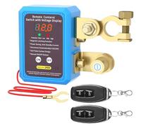 Interrupteur d'isolement de batterie de voiture télécommandé sans fil 12 V 240 A avec affichage de tension LED, arrêt automatique à distance pour voiture, camping-car, VTT, camion et bateau