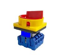Interrupteur d'isolement marche/arrêt 2 positions 4P 25A, transfert manuel, cadenas rotatif, sélecteur de commutation à came rouge/jaune, fabricant YMD11-25