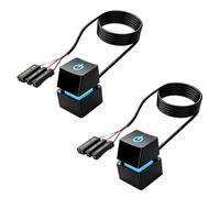 Interrupteur d'Ordinateur de Bureau, avec Câble d'Extension de 2M, 2 PCS | PC Interrupteur d'Alimentation, Bouton d'Interrupteur Marche/Arrêt Externe pour Carte Mère de PC, Black
