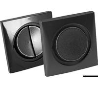 Interrupteur double 10A, chromé/noir pour bateaux et yachts Osculati 14.486.06