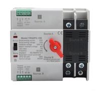 Interrupteur Double Alimentation 125A Commutation <50ms(2P 125A 220V) | Montage rail DIN 35mm, commutation <50ms, pour idéal générateur, boîtier compact, 220V AC