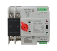 Interrupteur Double Alimentation 2P 125A Isolée | pour bascule milliseconde, alimentation coupure, protection appareils sensibles, mode auto/manuel, 230V AC