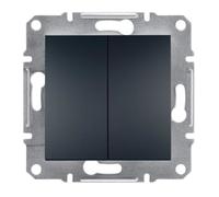 Interrupteur double allumage mécanisme Anthracite Schneider Asfora