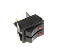 Interrupteur double Black Luminous Double Switch compatible with Delonghi Oil Filled Fan Heaters Radiators