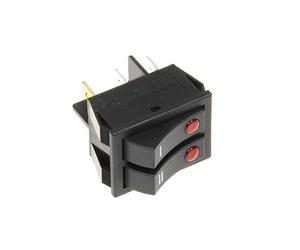 Interrupteur double Black Luminous Double Switch compatible with Delonghi Oil Filled Fan Heaters Radiators