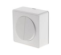 Interrupteur double complet va et vient 10A en saillie - Blanc - Vulco - Zenitech
