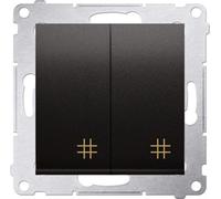 Interrupteur double croisé (module) avec impression Anthracite Contact Simon 54 Premium DW7/2.01/48