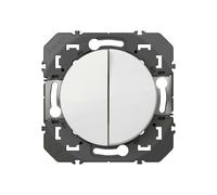 Interrupteur double Dooxie 10A - va-et-vient - blanc LEGRAND