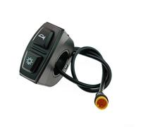 Interrupteur double fonction étanche à 3 broches pour vélo électrique et scooter électrique avec support de guidon de 22,2 mm, contrôle de la lumière avant et du klaxon, boîtier ABS noir