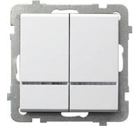 Interrupteur double inverseur Borne Lüster avec rétro-éclairage orange blanc Ospel Sonata ŁP-2RS/m/00