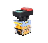 Interrupteur double LED 220 V 12 V, bouton-poussoir 1NO1NC 22 mm, arrêt, avec voyant lumineux 2NO(1NO1NC Without Light,24 V)