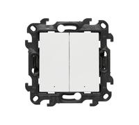 Interrupteur double LED SIMON 24 NW5L2.01/11