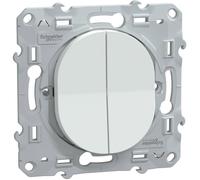 Schneider Electric Double poussoir Ovalis 10AX fermeture Blanc S320216