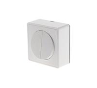 Interrupteur double va et vient 10A saillie Silver - Vulco -