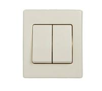 Interrupteur double Va et vient blanc série Bejing