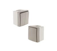 - Interrupteur double va et vient + bouton poussoir IP55